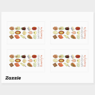 Mithai Indian Sweet Shop Confectionery Pastry Chef Rectangular Sticker
