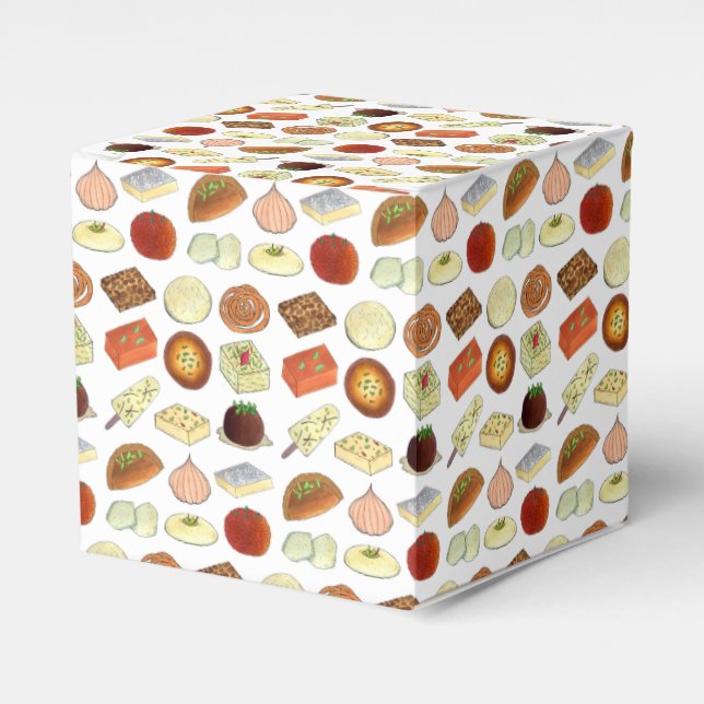 Mithai Indian Sweets Confectionery Desserts India Favor Boxes (Front Side)