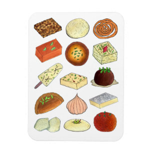 Mithai Indian Sweets Confectionery Desserts India Magnet