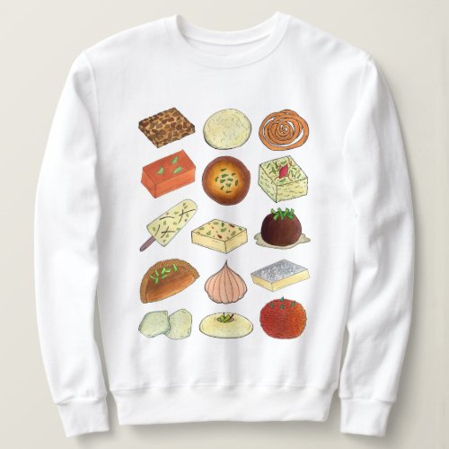 Mithai Indian Sweets Confectionery Desserts India Sweatshirt