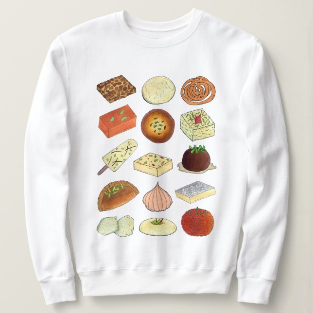Mithai Indian Sweets Confectionery Desserts India Sweatshirt (Design Front)