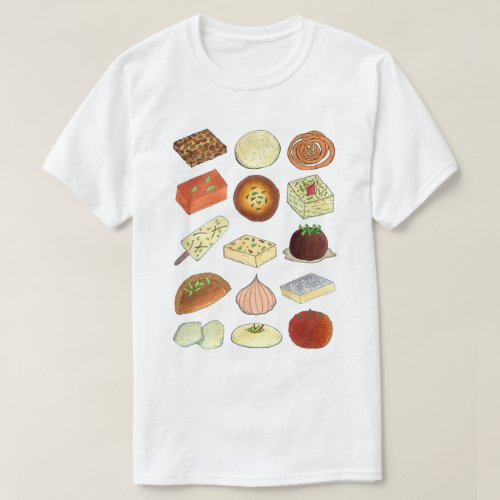 Mithai Indian Sweets Confectionery Desserts India T_Shirt