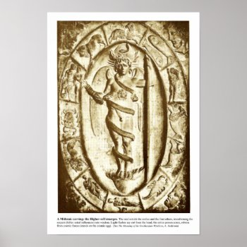 Mithraic Carving Of The Higher Self Poster by SteinerstudiesArt at Zazzle