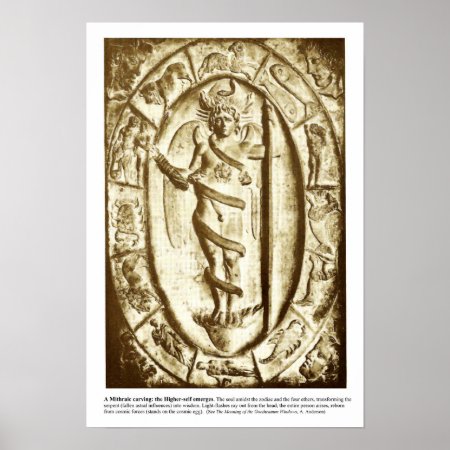 Mithraic Carving Of The Higher Self Poster