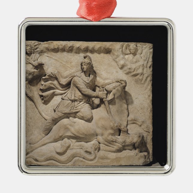 Mithras Sacrificing the Bull, 2nd-3rd century Metal Ornament (Front)