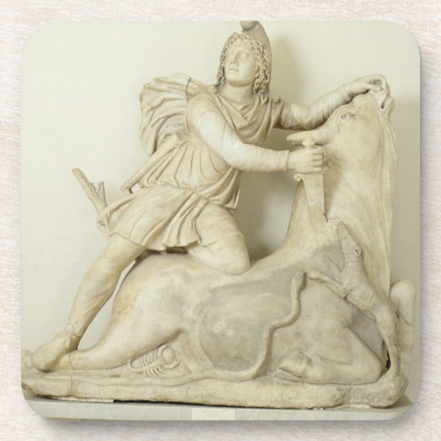 Mithras Sacrificing the Bull, Marble relief, Roman Coaster (Front)