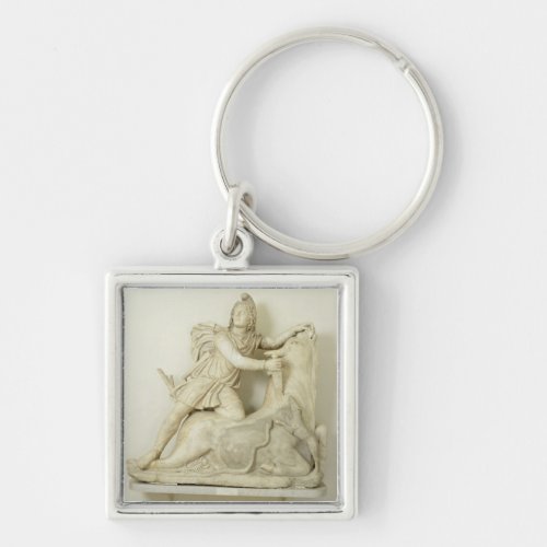 Mithras Sacrificing the Bull Marble relief Roman Keychain