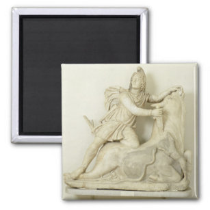 Mithras Sacrificing the Bull, Marble relief, Roman Magnet