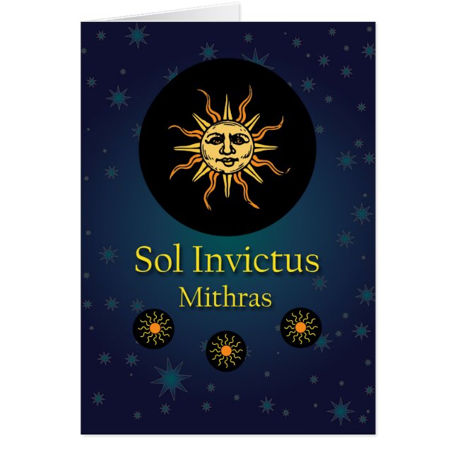 Mithras, The Invincible Winter Sun Illustration Cards (Front)