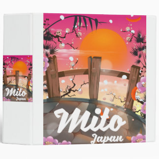 Mito Japan blossom poster. 3 Ring Binder