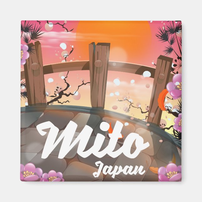 Mito Japan blossom poster. Magnet (Front)