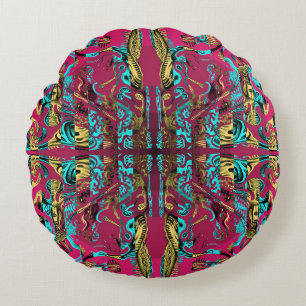 Mitochondri-Pop Round Pillow
