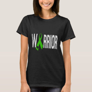 Mitochondrial Disease Warrior Heart Green Ribbon T-Shirt