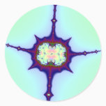Mitosis Fractal Classic Round Sticker