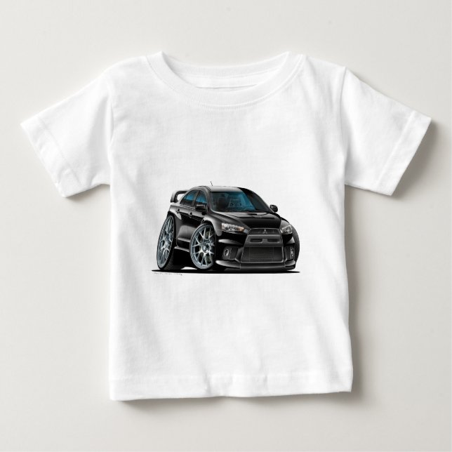 Mitsubishi Evo Black Car Baby T-Shirt (Front)