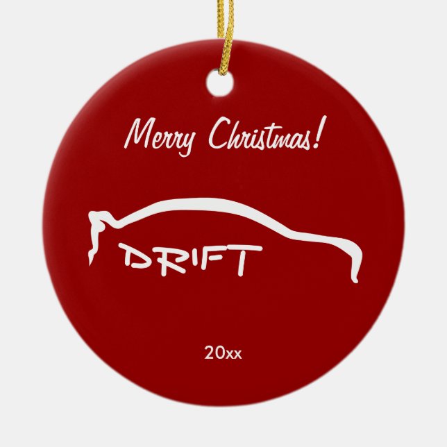 Mitsubishi EVO Drift silhoutte Ceramic Ornament (Front)