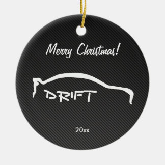 Mitsubishi EVO Drift silhoutte faux carbon Ceramic Ornament