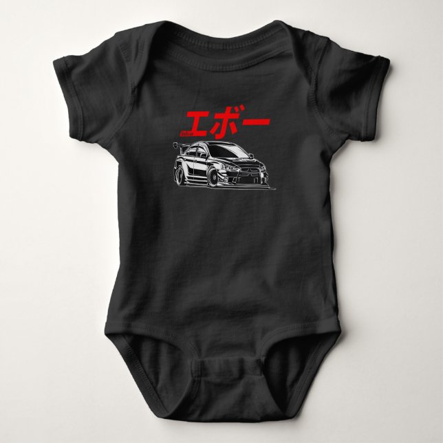 Mitsubishi EVO Japan Style T-Shirt For Men Women Baby Bodysuit (Front)