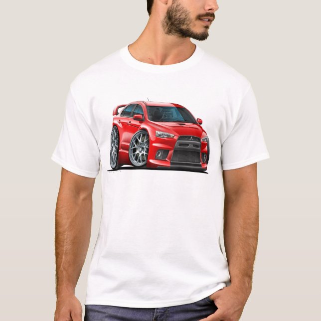 Mitsubishi Evo Red Car T-Shirt (Front)