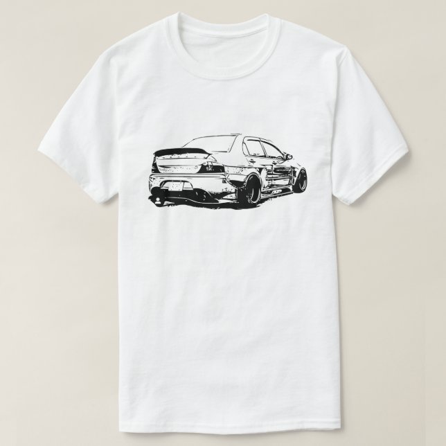 Mitsubishi evolution Evo nine vector imageMitsubis T-Shirt (Design Front)
