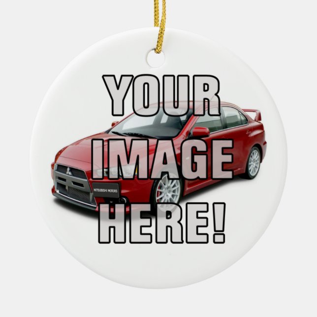Mitsubishi Evolution X Photo - Add your car Ceramic Ornament (Front)