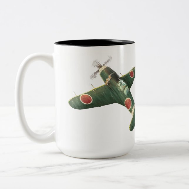 Mitsubishi J2M3 Raiden Two-Tone Coffee Mug (Left)