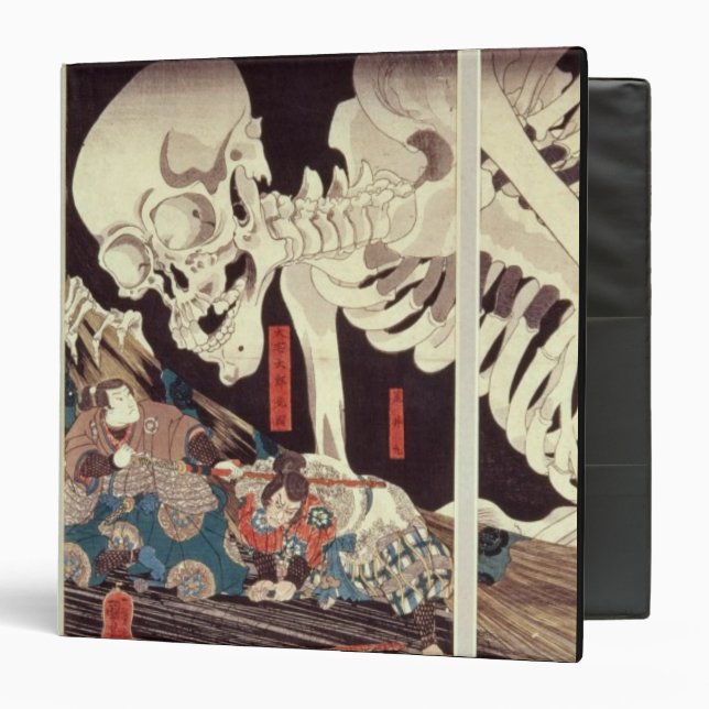 Mitsukini Defying the Skeleton Spectre, c.1845 3 Ring Binder (Front/Inside)