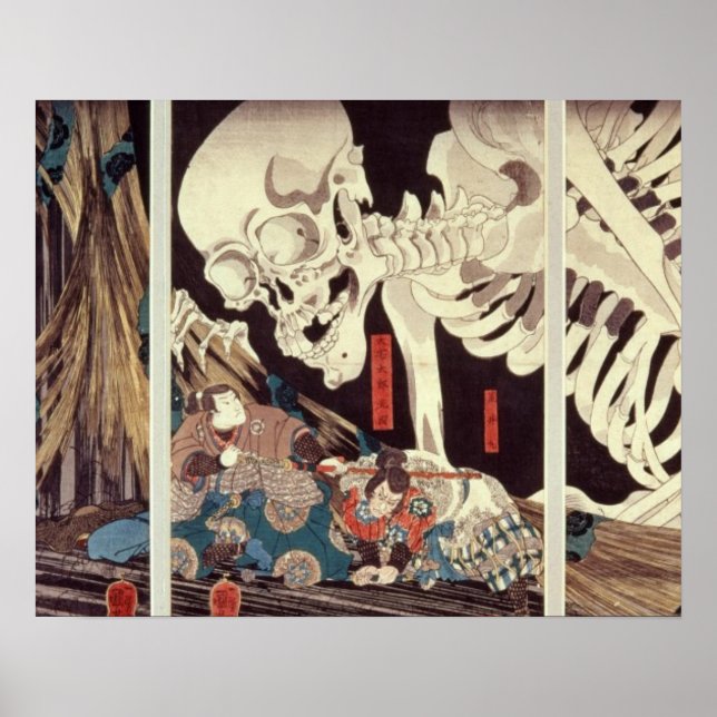 Mitsukini Defying the Skeleton Spectre, c.1845 Poster (Front)