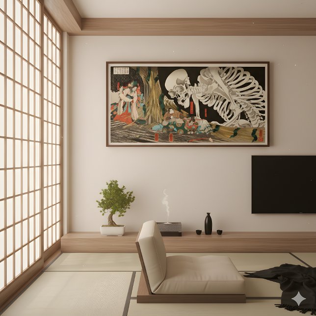 Mitsukuni Defying the Skeleton Specter – Vintage  Poster (Creator Uploaded)