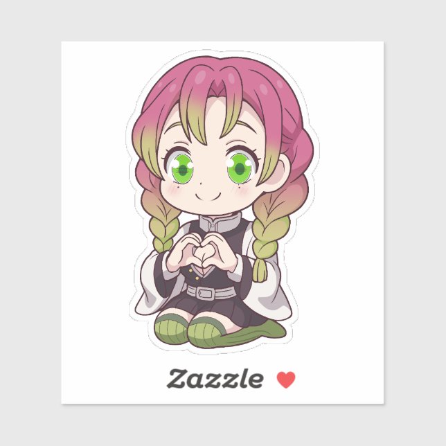 Mitsuri Kanroji Chibi Love Sticker (Sheet)