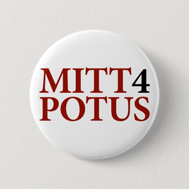 Mitt 4 POTUS Pinback Button (Front)