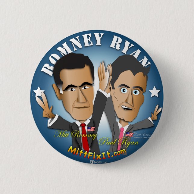 Mitt Fix It - Celebrate Success Pinback Button (Front)