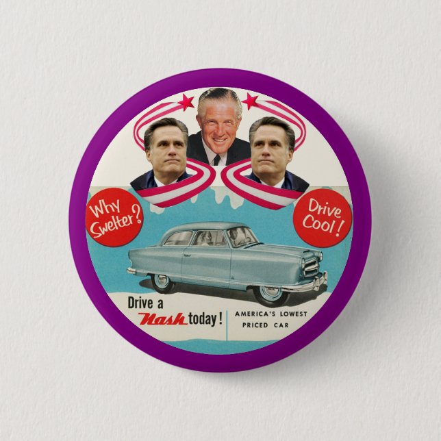 Mitt & George Romney Pinback Button (Front)