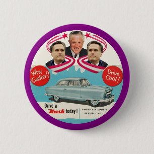 Mitt & George Romney Pinback Button