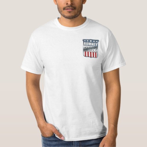 Mitt Romney 2012 front and back T_Shirt