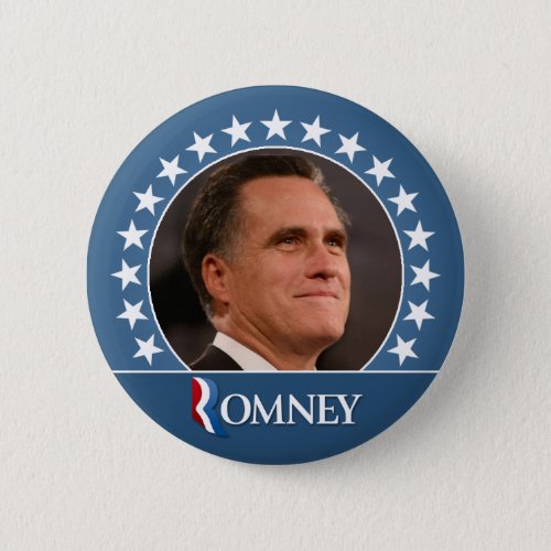 Mitt Romney 2012 _ photo pinback with stars Button