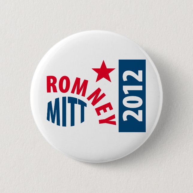 Mitt Romney 2012 Pinback Button (Front)