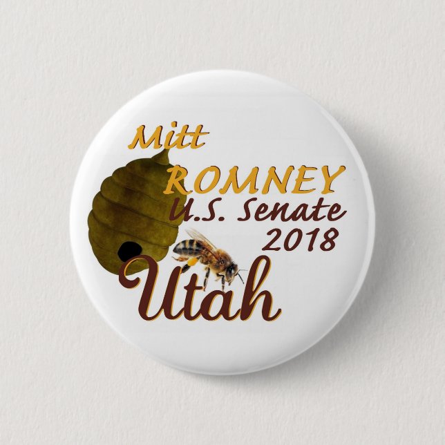 Mitt ROMNEY 2018 Senate Button (Front)