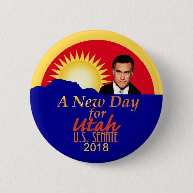 Mitt ROMNEY 2018 Senate Button (Front)