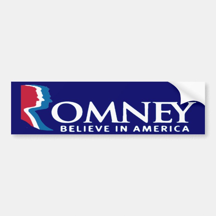 Mitt Romney 'Believe In America' Bumper Sticker