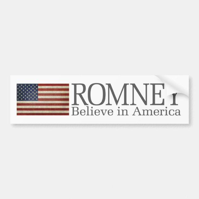 Mitt Romney - Believe in America Bumper Sticker (Front)