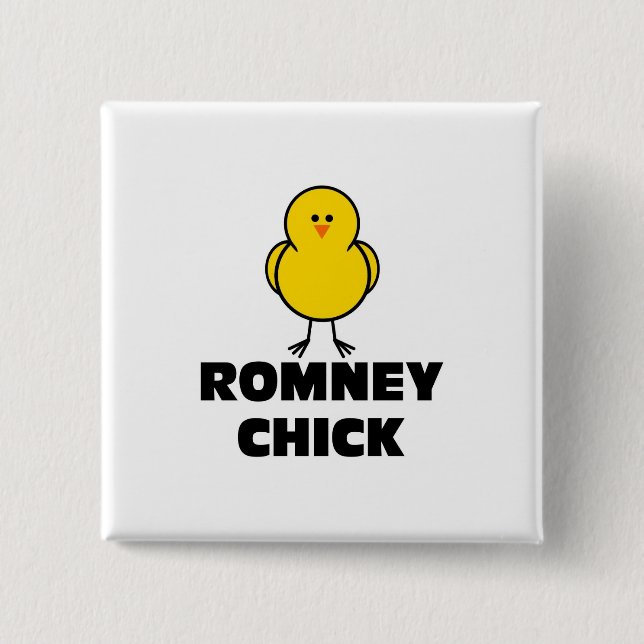 Mitt Romney Chick Pinback Button (Front)