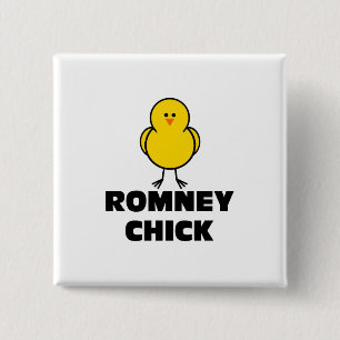 Mitt Romney Chick Pinback Button