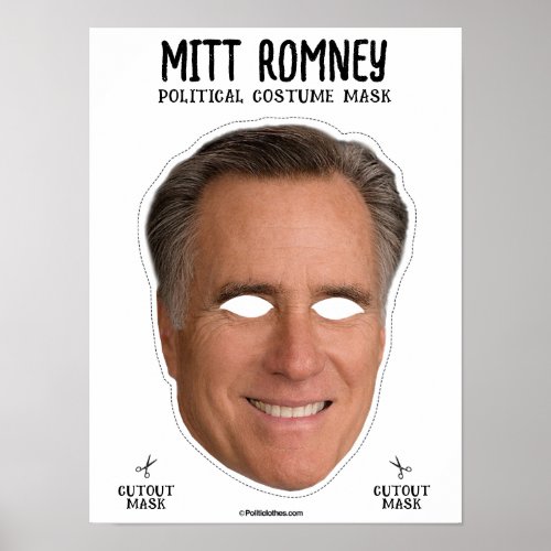 Mitt Romney Costume Mask Poster