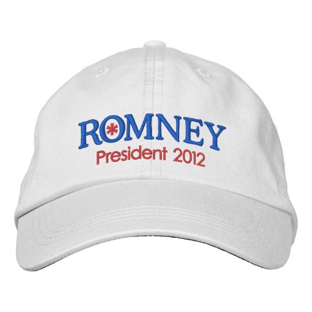 Mitt Romney Customized Embroidered Baseball Cap (Front)