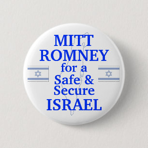 Mitt Romney for a safe Israel 2012 Button