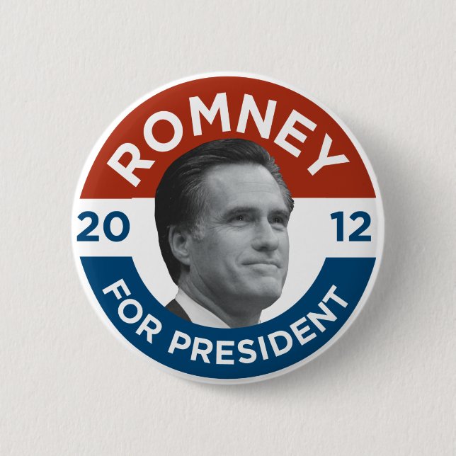 Mitt Romney For President 2012 Button (Front)