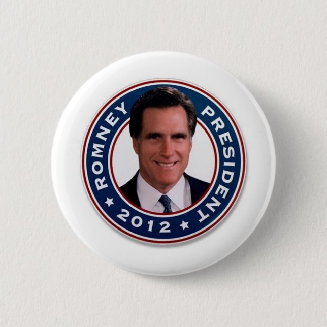Mitt Romney for President 2012 Pinback Button (Front)