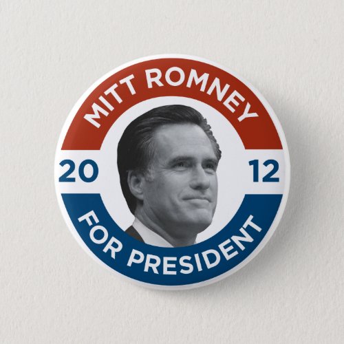 Mitt Romney For President 2012 Pinback Button