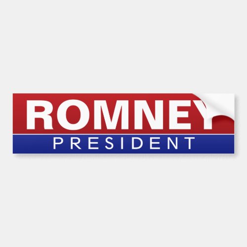 Mitt Romney for President _ Classic Design Bumper Sticker